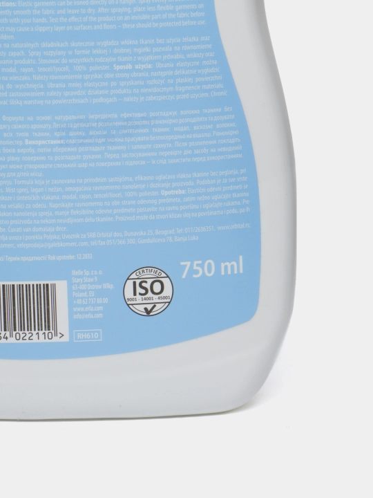 ERLA HOME Iron Spray suyuq dazmol - dazmollamasdan silliq kiyimlar, 750 ml