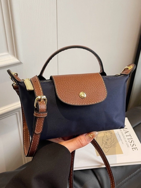 Sumka ayollar uchun, mini Longchamp uslubida, kichkina krossbodi sumka-kosmetichka