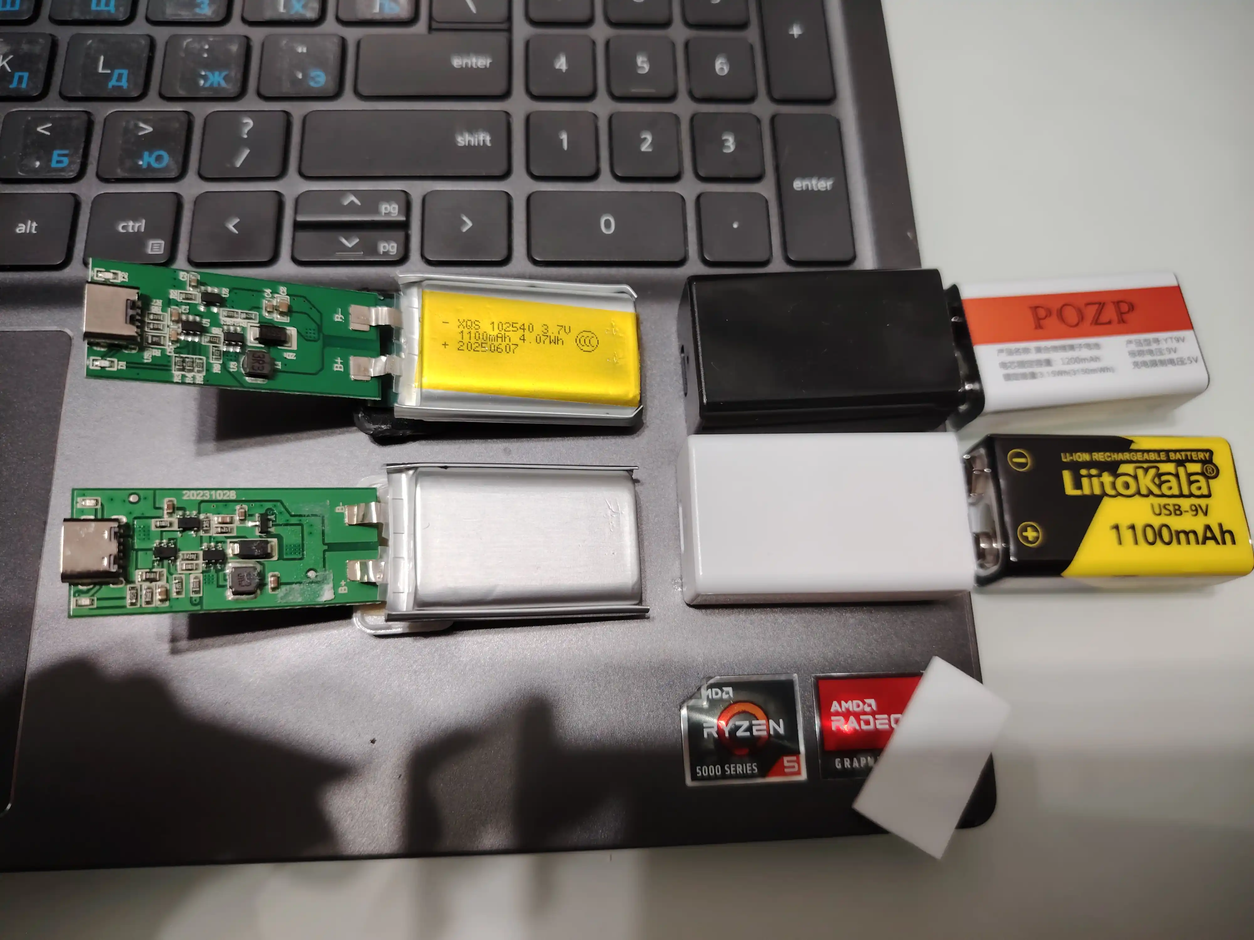 POZP Li-Ion 2960 mAh 1,5V va Li-Ion 1200 mAh 9V akkumulyator batareyasi