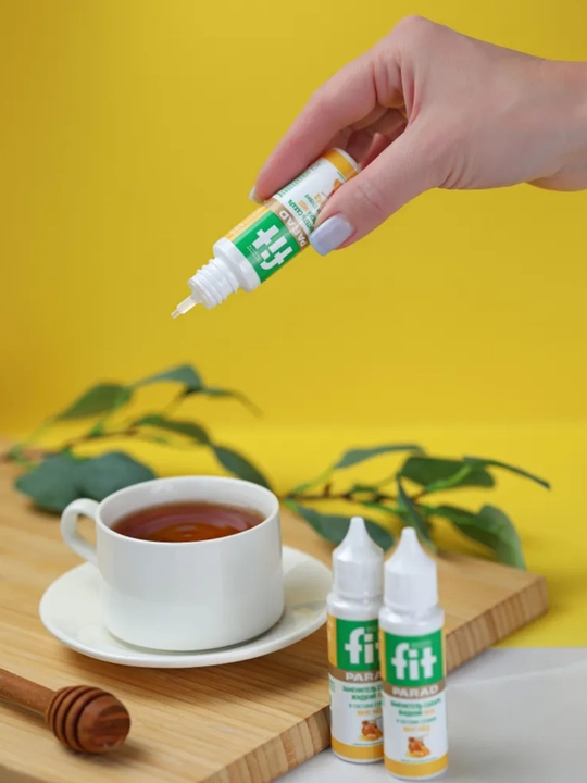 Asal ta’mli suyuq shakar o‘rnini bosuvchi Fit Parad No33, shakar o‘rnini bosuvchi 30 ml