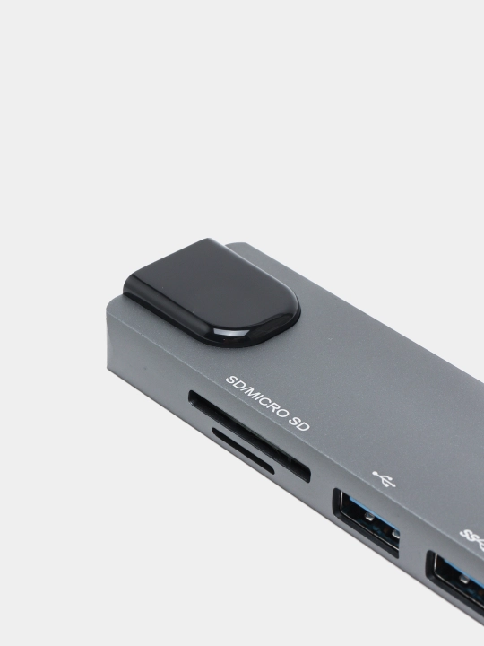 Type-C 8in1 Hub, HDMI, Ethernet, USB 3.0, USB-C, SD/TF, MacBook uchun Adapter