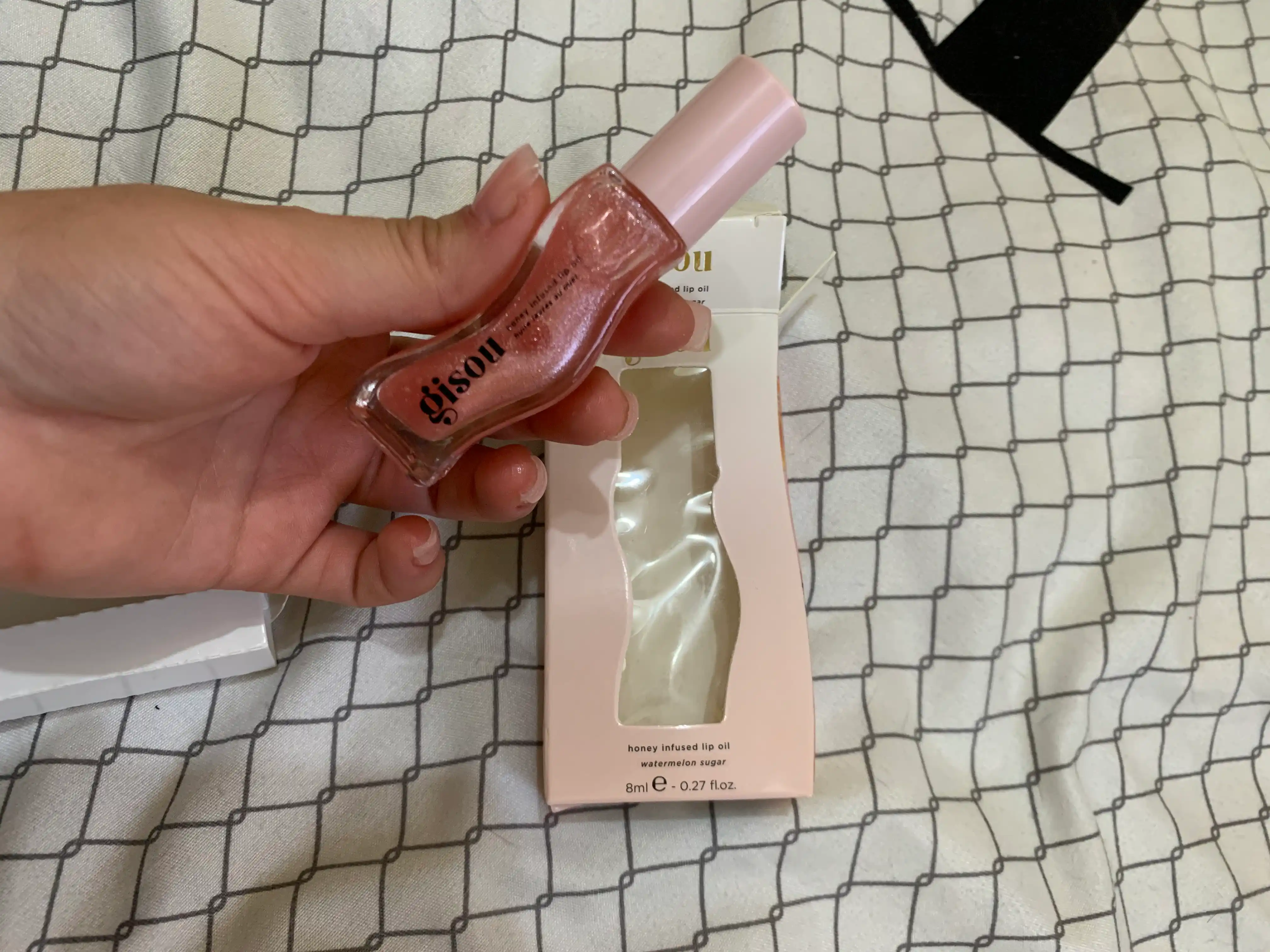 Блеск для губ, Gisou, honey infused lip oil, honey gold, watermelon sugar, coconut, 8мл