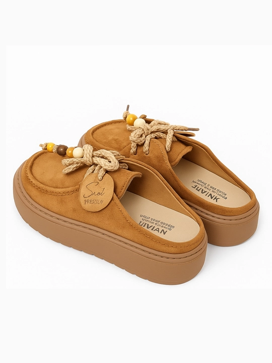 Retro Beads Mules – Ayollar uchun baland taglikli boncukli orqasi ochiq tapochkalar