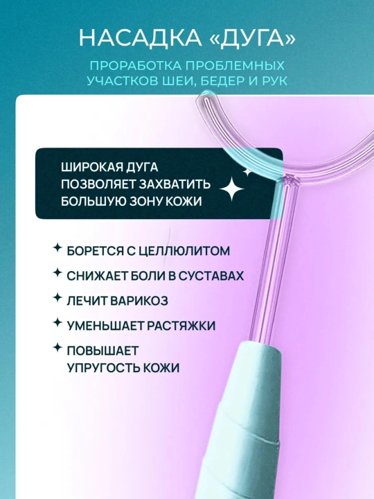 Дарсонваль, косметологический аппарат, для лица и тела и роста волос, 4, 5, 7 насадок