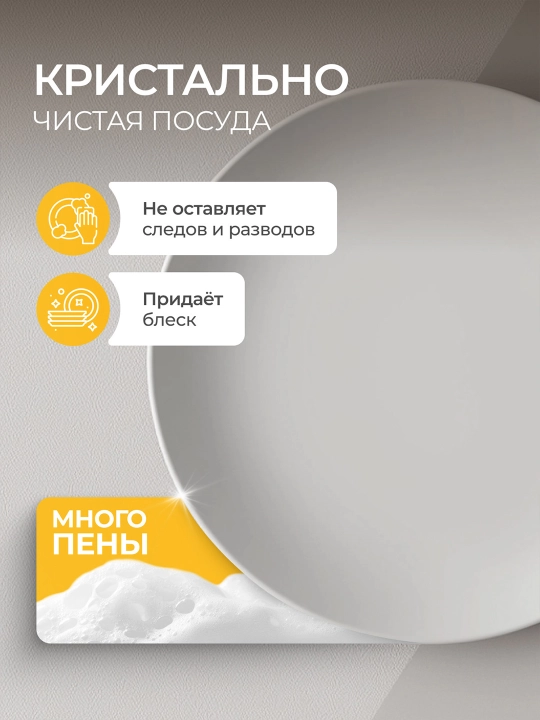 Гель для мытья посуды Synergetic, апельсин, 1 л
