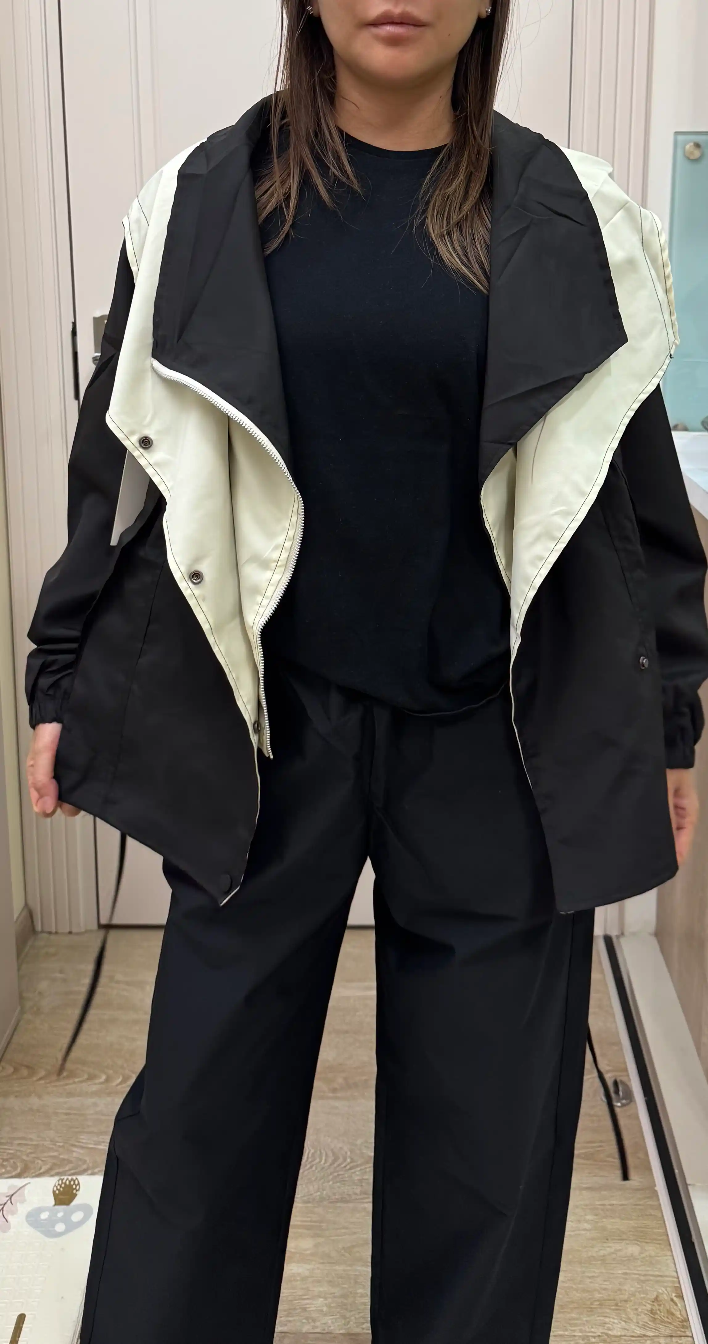Ayollar vetrovkasi, kapyushonli kurtka, trench oversize, M–4XL — ELLY FASHION