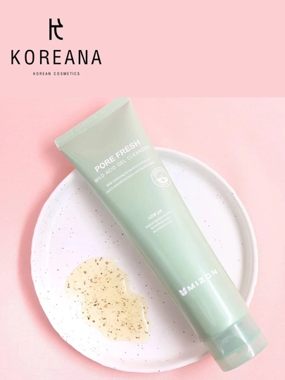 Очищающий гель для чувствительной кожи Mizon Pore Fresh Mild Acid Gel Cleanser