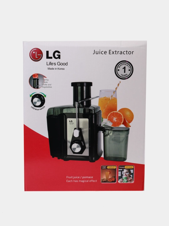 LG Elektr sharbat siqqich, meva va sabzavotlar oshxona kombayni, 600 ml, 1000 Vt