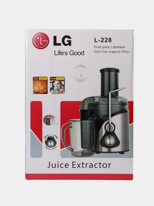 LG Elektr sharbat siqqich, meva va sabzavotlar oshxona kombayni, 600 ml, 1000 Vt