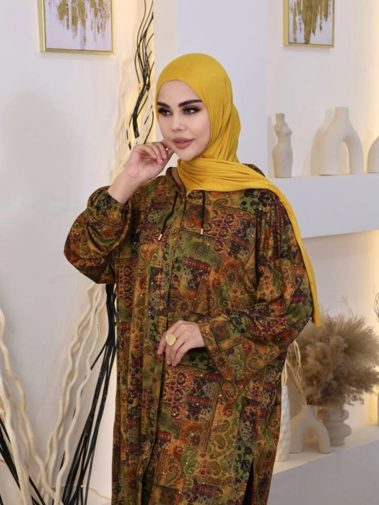 Ayollar va qizlar uchun nafis, naqshli, keng kiyimlar to‘plami, bahorgi ikkilik