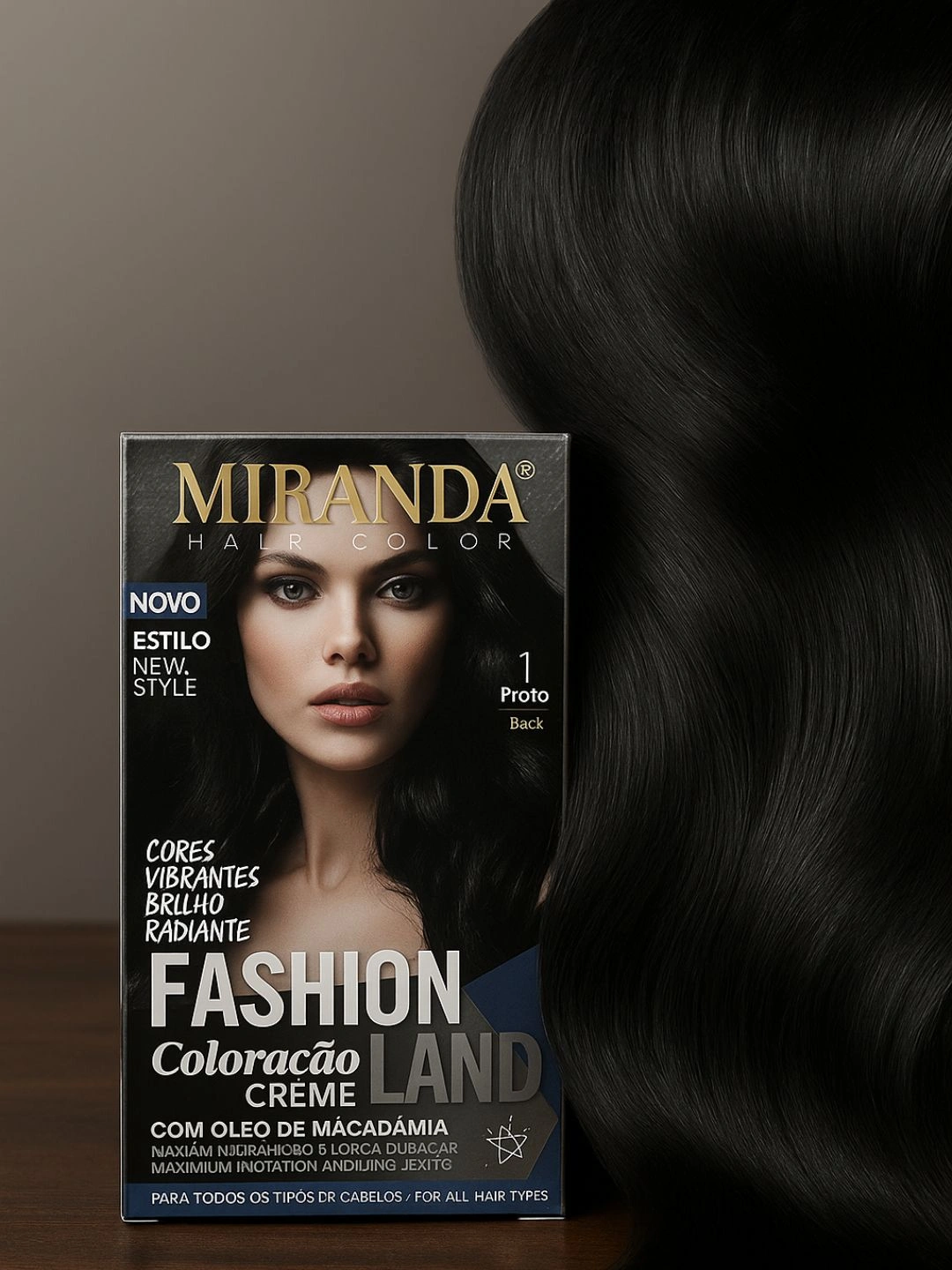 Miranda Hair Color – Soch bo‘yoqi (Qora / O‘rta jigarrang), 120 g 25000 ...
