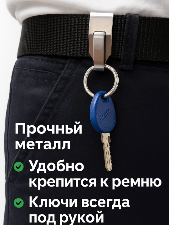 Держатель для ключей на ремень, универсальная подвеска для ключей, брелок-держатель - 