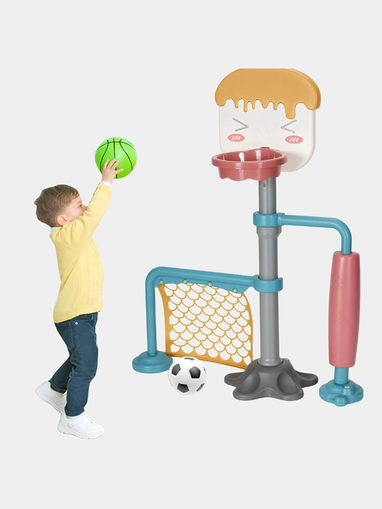 Игровой комплекс, горка, качели,баскетбольное кольцо, бассейн с шариками, детская площадка