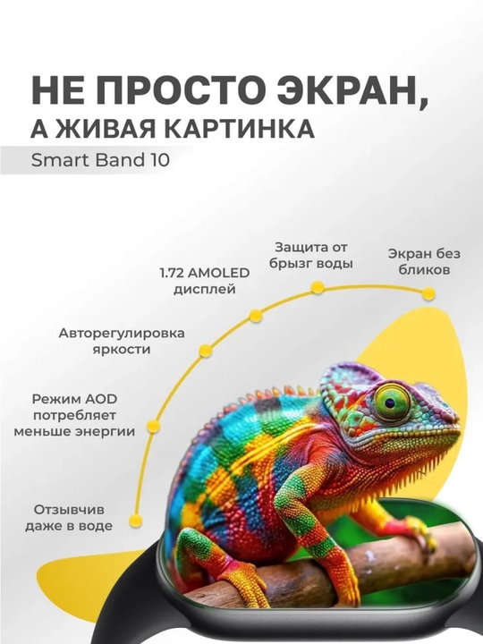 Xiaomi Smart Band 10 – ГЛОБАЛ фитнес-браслет, AMOLED-дисплеем, автономная работа до 21 дня
