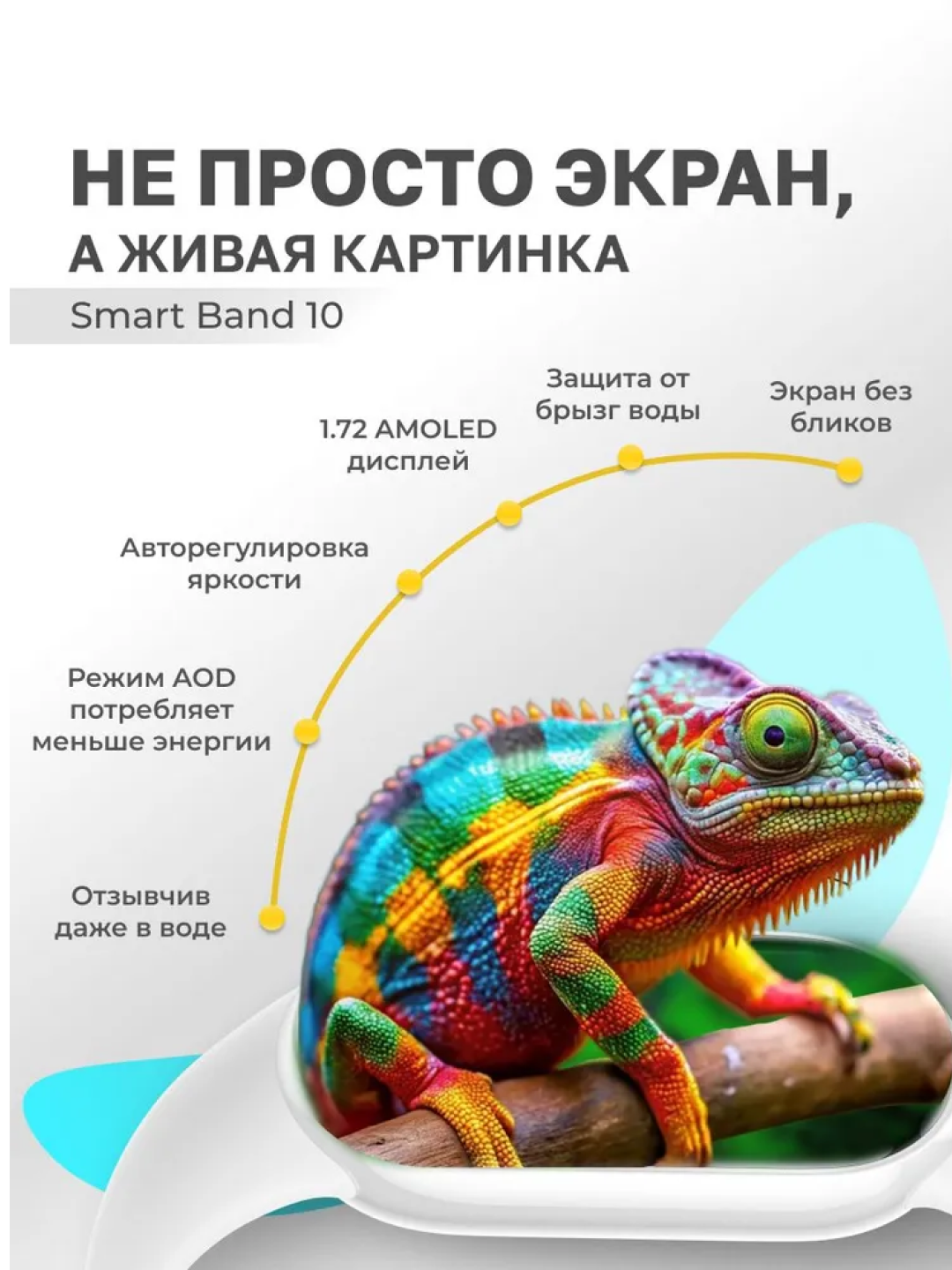 Xiaomi Smart Band 10 – ГЛОБАЛ фитнес-браслет, AMOLED-дисплеем, автономная работа до 21 дня
