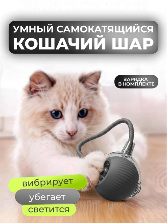 Aqlli ozi aylanuvchi mushuk oyinchogi - 