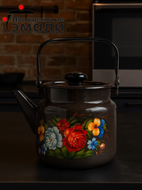 Чайник с крышкой, чайник заварочный, 2.0 л, эмалированный