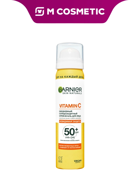 Yuz uchun Garnier Skin Naturals sprey-vuali, C vitamini, 75 ml - 