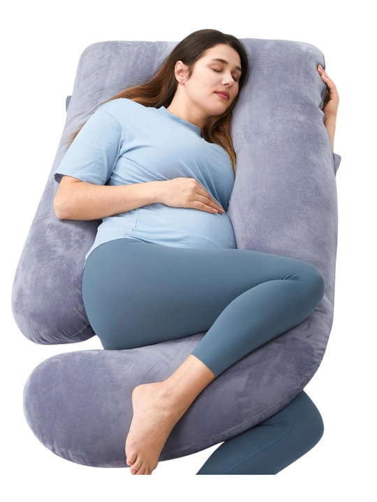Momcozy homilador ayollar uchun U-shaklli yostiq, 145 sm, kulrang, butun tana uchun