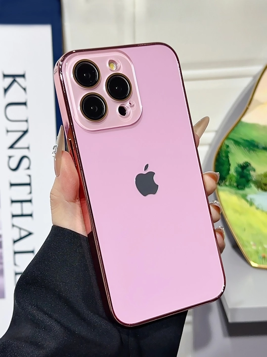 Chexol iPhone 11, 12, 13, 14, 15, 16, 17, Pro, Max, uchun, ko'k, oq, pushti, silikon