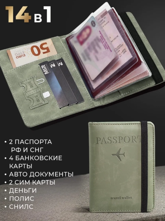 Zamonaviy sayohat hamyoni  - pasport va kartalar uchun