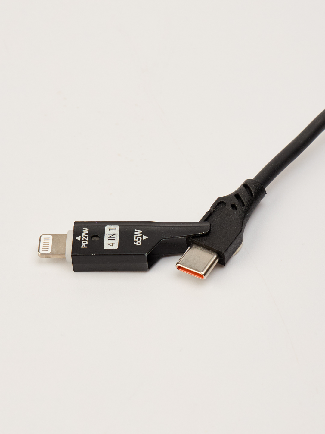 Кабель для зарядки 65W 4 в 1, iPhone, Samsung, Redmi, Type-C, Lightning