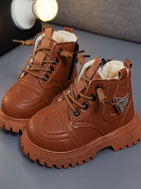 Детские ботинки и сапоги для мальчиков и девочек Boots, на меху, с нескользящей 16-35