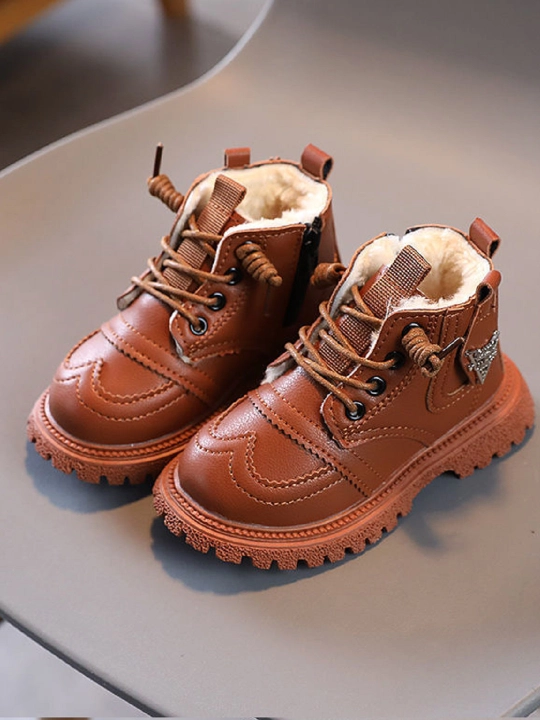 Детские ботинки и сапоги для мальчиков и девочек Boots, на меху, с нескользящей 16-35