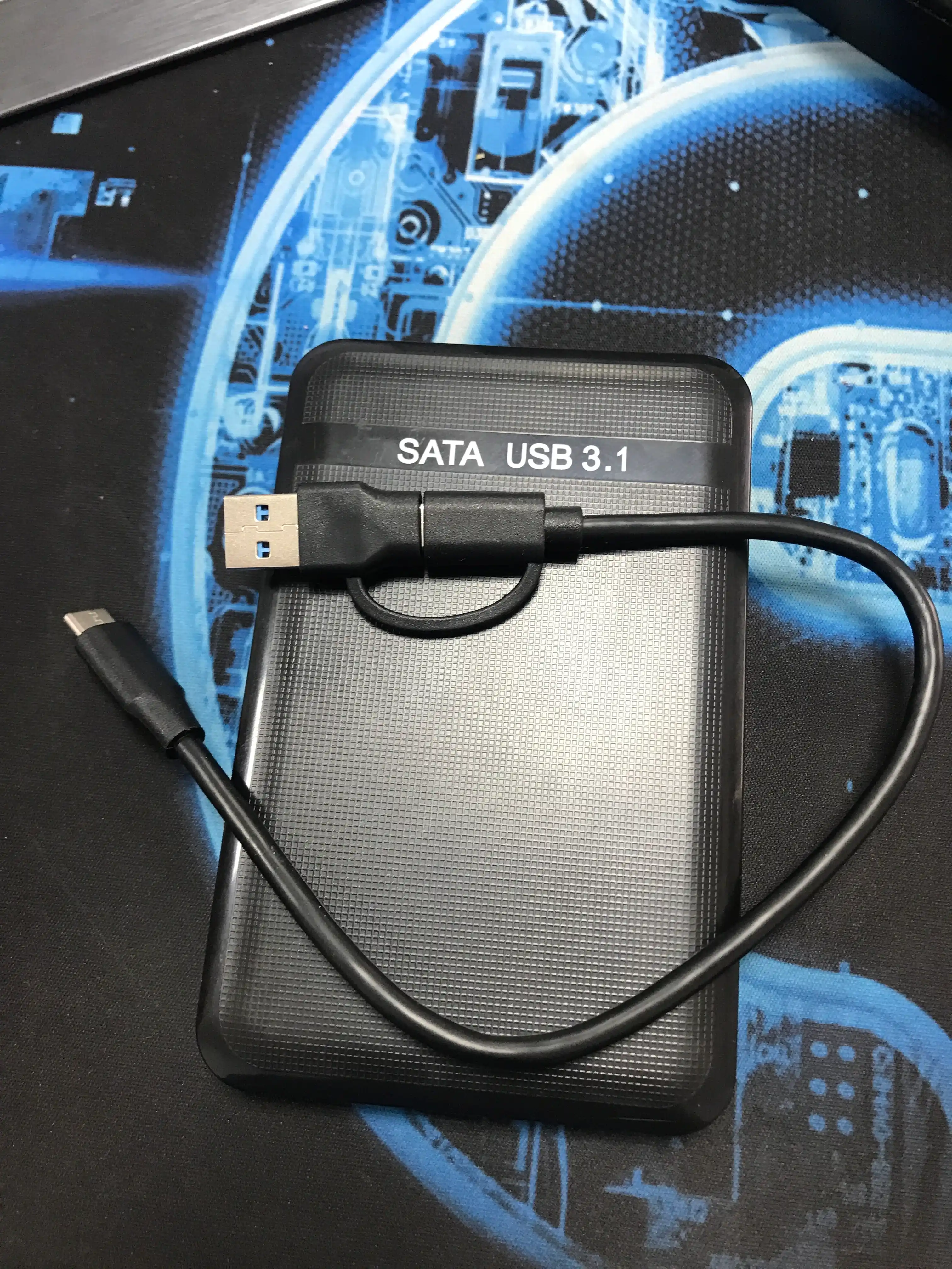 Tashqi HDD korpusi va SSD tashish qutisi SSD HDD USB 3.1 Type-C 6Gb/s SATA