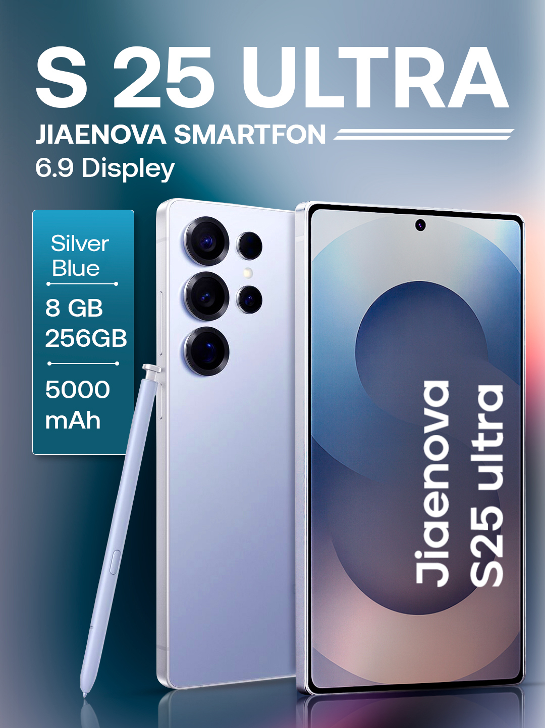 Смартфон Jiaenova S25 Ultra — 8ГБ/256ГБ, Titanium Black за 1389000 сум со скидкой 80%. Uzum Market