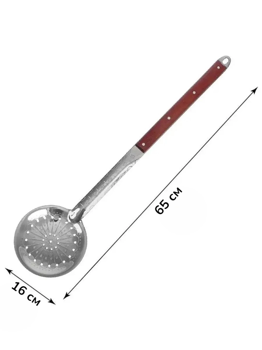 Metall shumovka, kabgir gravirovkali, oshxona uchun, uzunligi 65- 46 sm