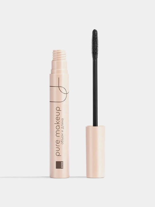 Тушь для ресниц Avon Pure Makeup «Объём и длина», тон Чёрная, 8 мл - 