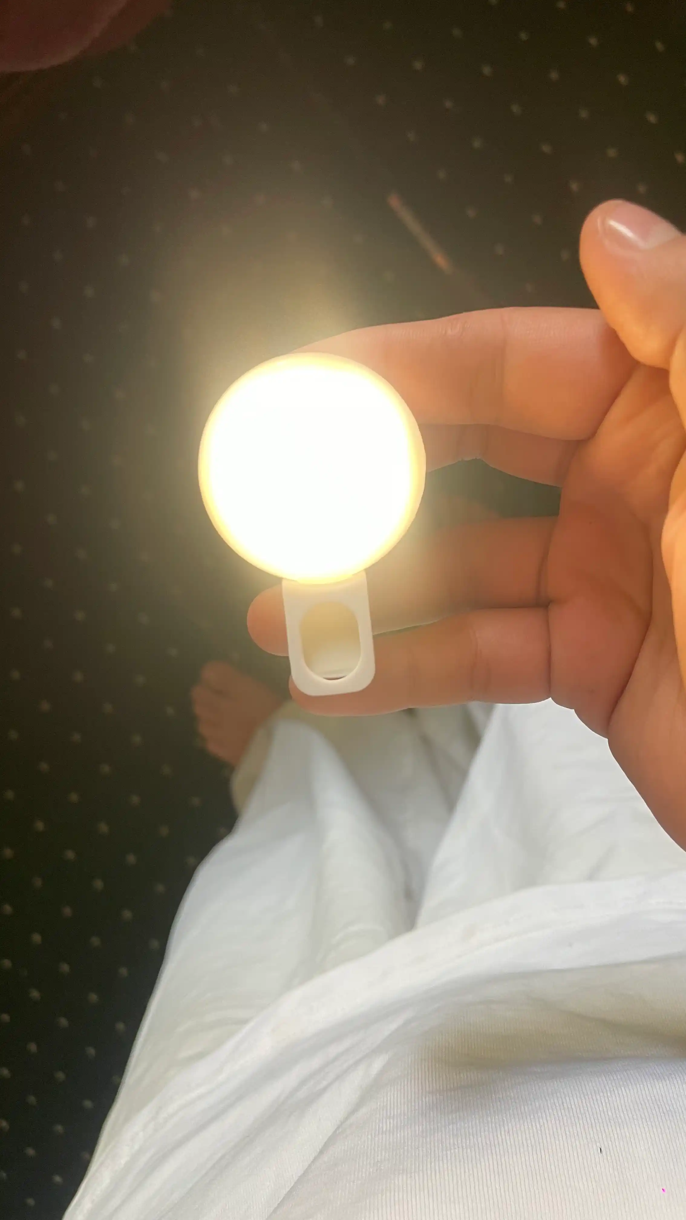 LED selfi lampa klipsli — telefon uchun halqa yorugʻlik blog, makiyaj va video uchun