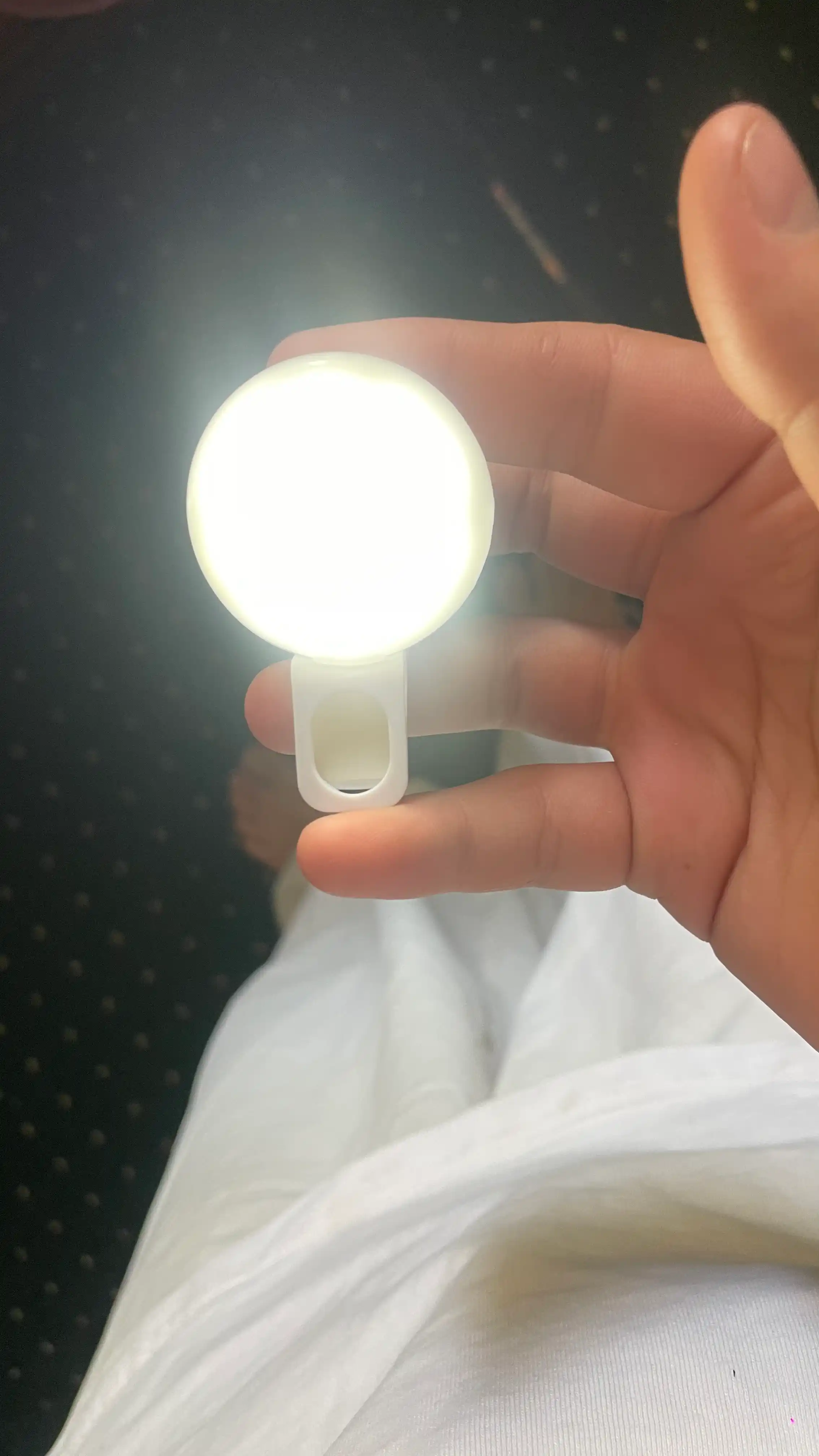 LED selfi lampa klipsli — telefon uchun halqa yorugʻlik blog, makiyaj va video uchun