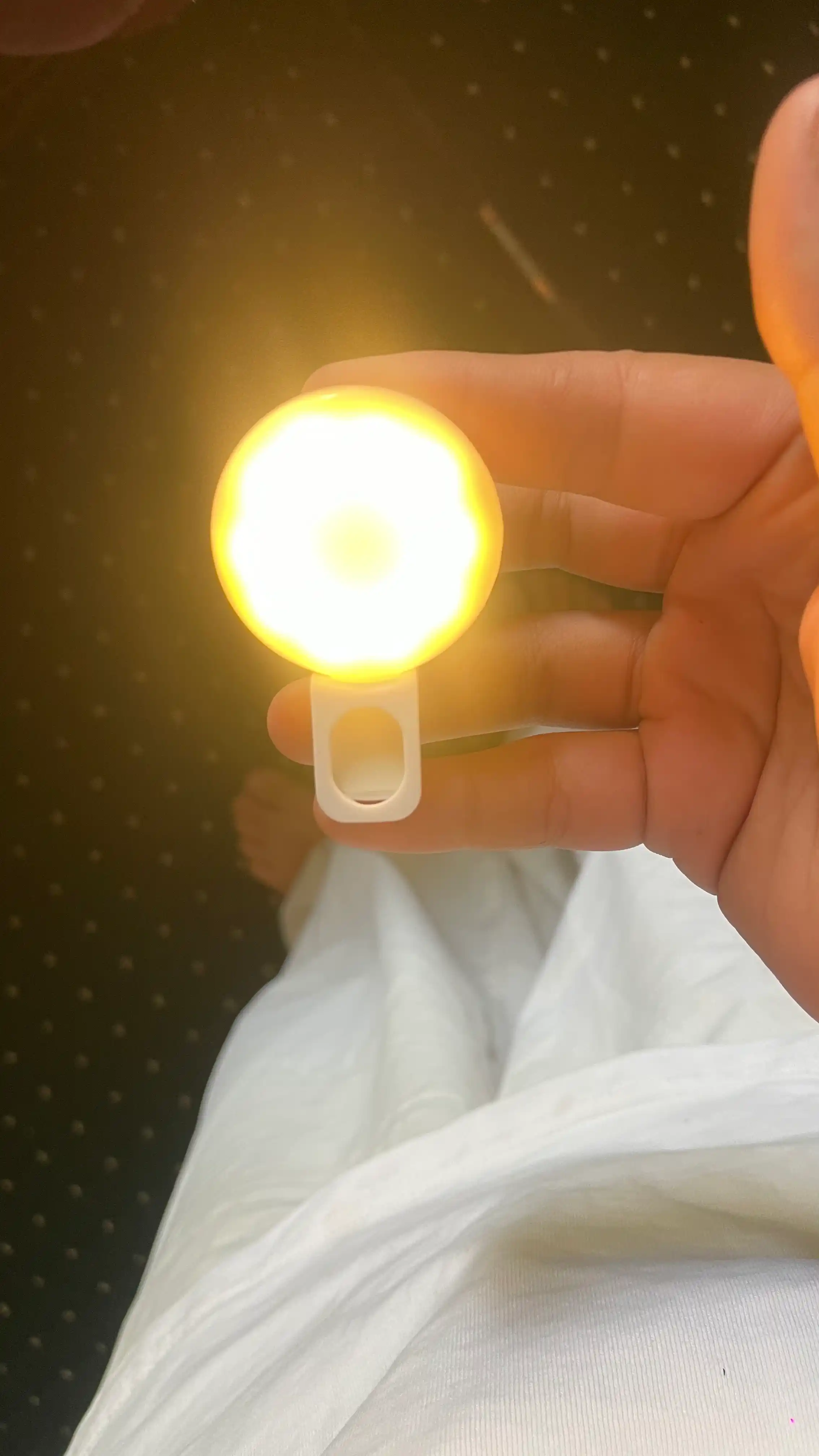 LED selfi lampa klipsli — telefon uchun halqa yorugʻlik blog, makiyaj va video uchun