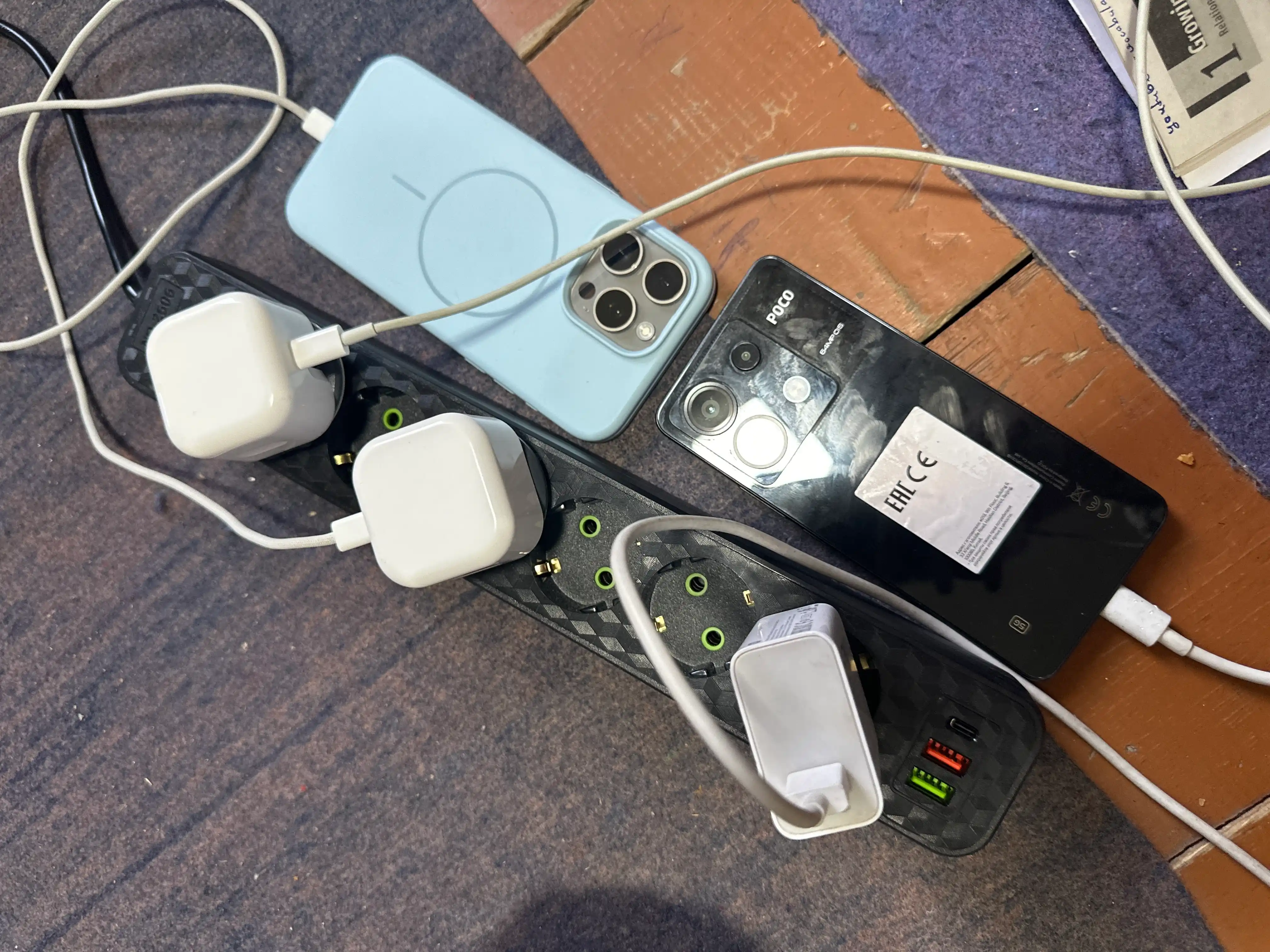 Удлинитель электрический, сетевой фильтр пилот с предохранителем, с USB и Type-C