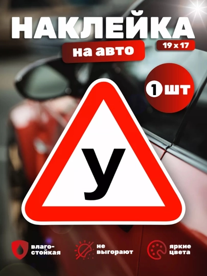 Наклейка на машину, ученик, дама, дети — AVT100-0000111-БЕЛЫЙ