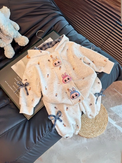 Детский спортивный костюм LA BUBU, стильный и удобный, 80-140 см — FAMARK-LABUBUDVOYKA-БЕЛЫЙ-8 лет