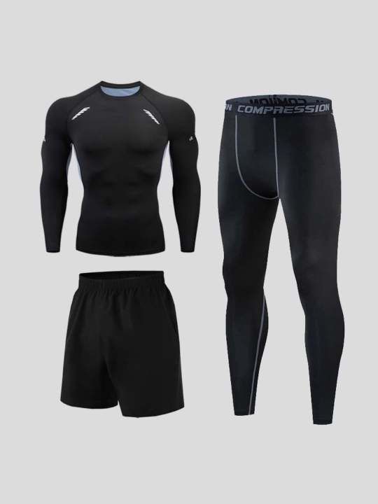 Kompression kostyum 3 1da, sport termo kiyim, rashgard, katta o'lchamli tayts va short