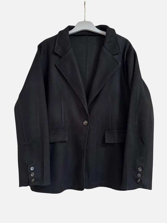 Ayollar oversize pidjak, klassik jaket, 46-58 o‘lcham - EllyFashion