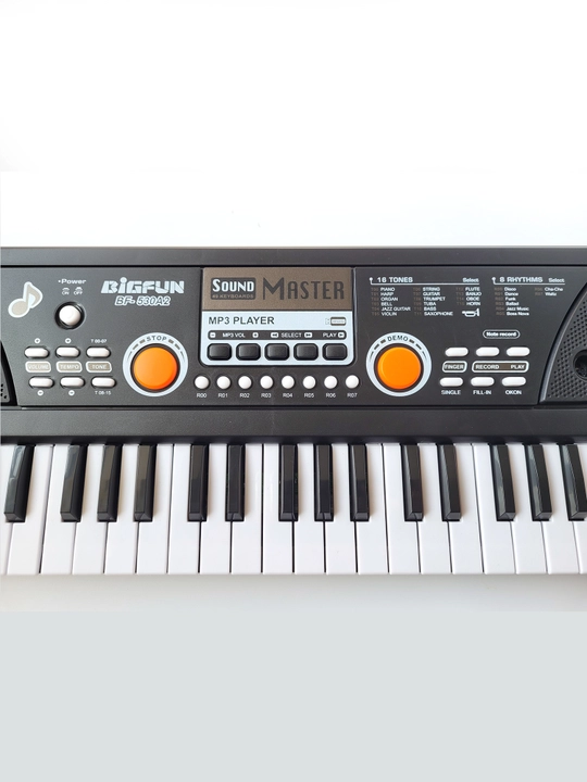 Mikrofon va USB Type-C quvvat manbaiga ega bolalar uchun 49 tugmali elektron pianino