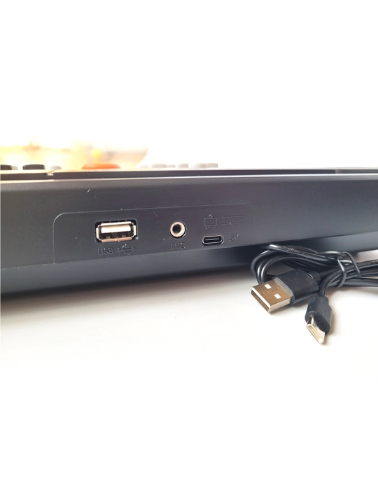 Mikrofon va USB Type-C quvvat manbaiga ega bolalar uchun 49 tugmali elektron pianino