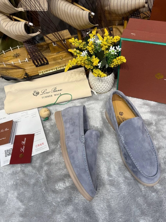 Мужские замшевые лоферы Loro Piana