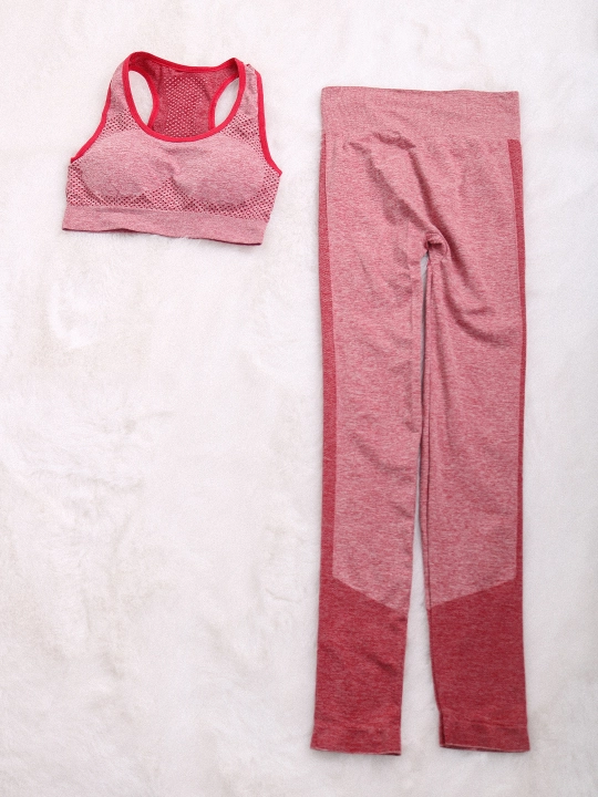 Ayollar sport kostyumi, top va leginslar, fitnes va yoga uchun, nafas oluvchi to‘plam