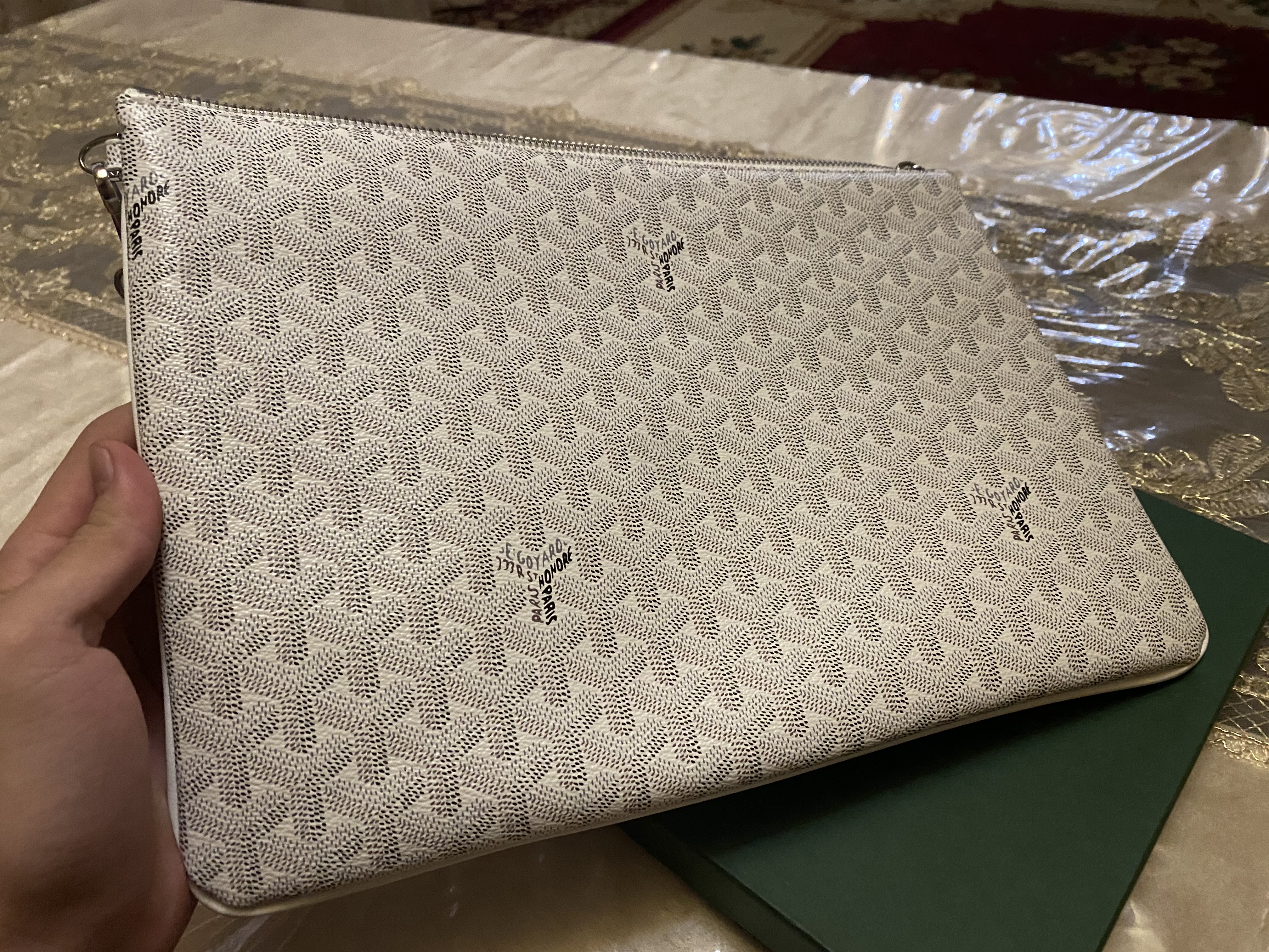 Goyard qo‘l sumka-klatch, barsetka erkaklar va ayollar uchun, zamonaviy dizayn karobkali