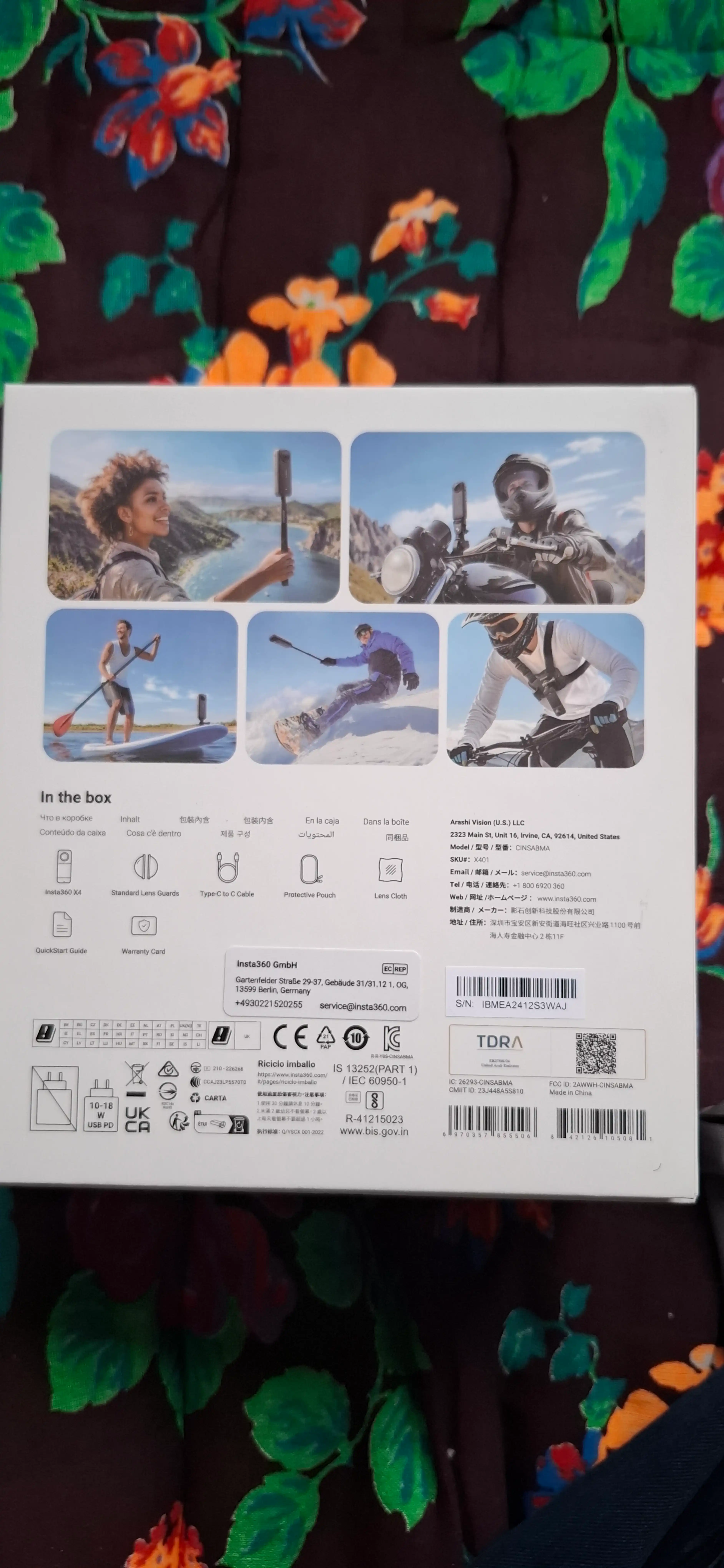 Insta360 X4 360°, 360 daraja suratga oluvchi kamera