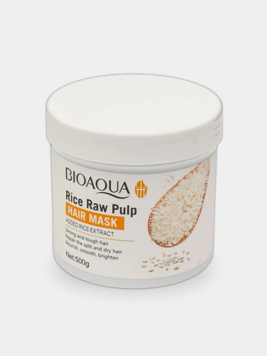 Маска для волос с экстрактом риса Bioaqua Rice Paw Pulp Hair Mask - 