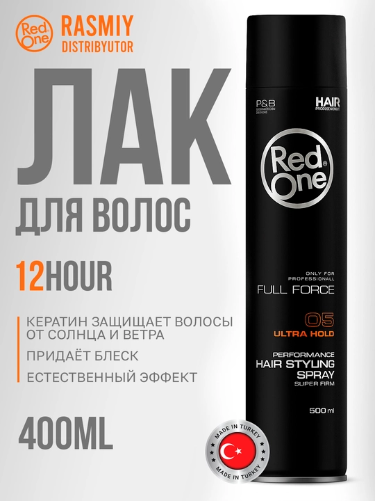 Red One Full Force 05, 06, 07 kuchli fiksatsiyali soch bo‘yog‘i, 400 ml