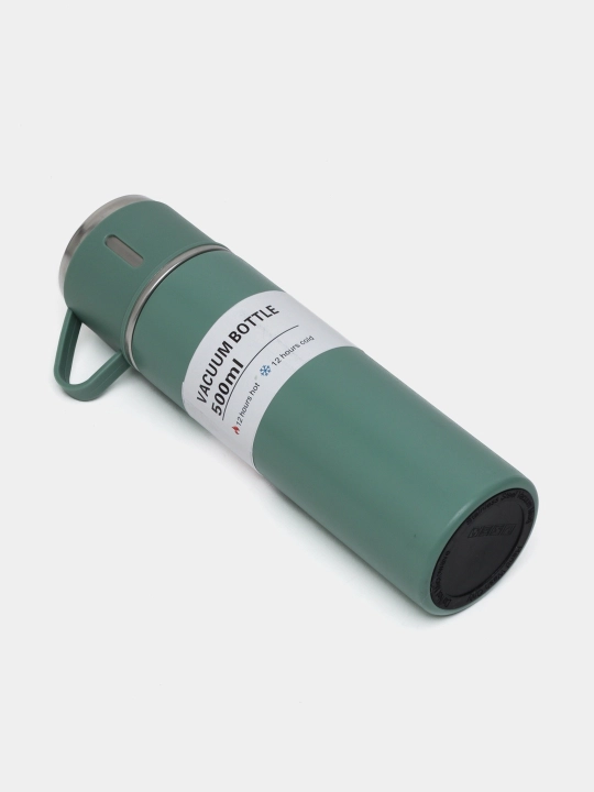 Termos - termokrujka, 3 piyoladan iborat sovg‘a to‘plami, 500 ml