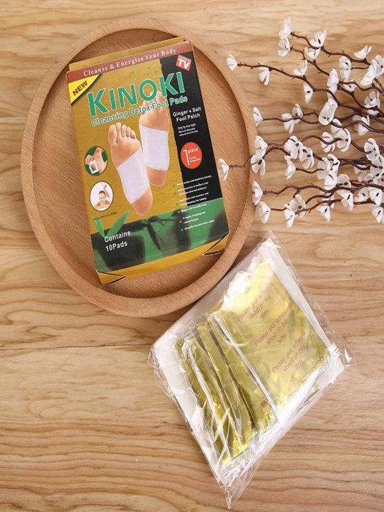 Пластырь Kinoki Detox для стоп, от токсинов, 10 шт